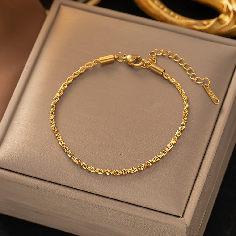 Colorfast Titanium Steel Bracelet Versatile For Women