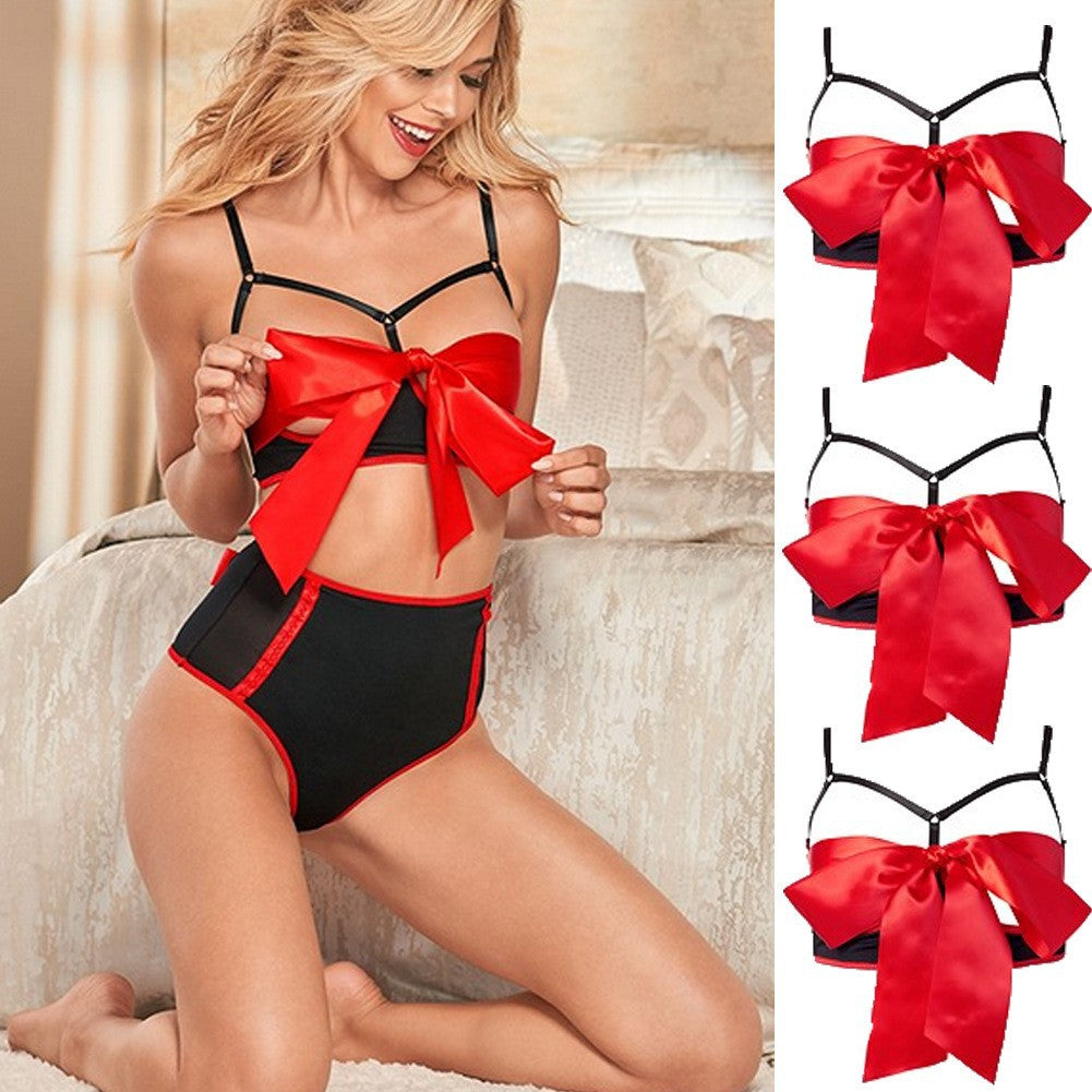 Color split swimsuit