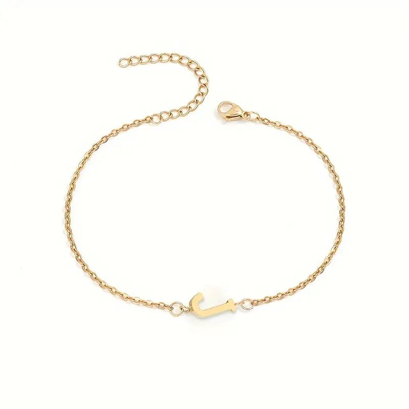 Minimalist Stainless Steel Bracelet With Real Gold Lettering Inside The Cuff
