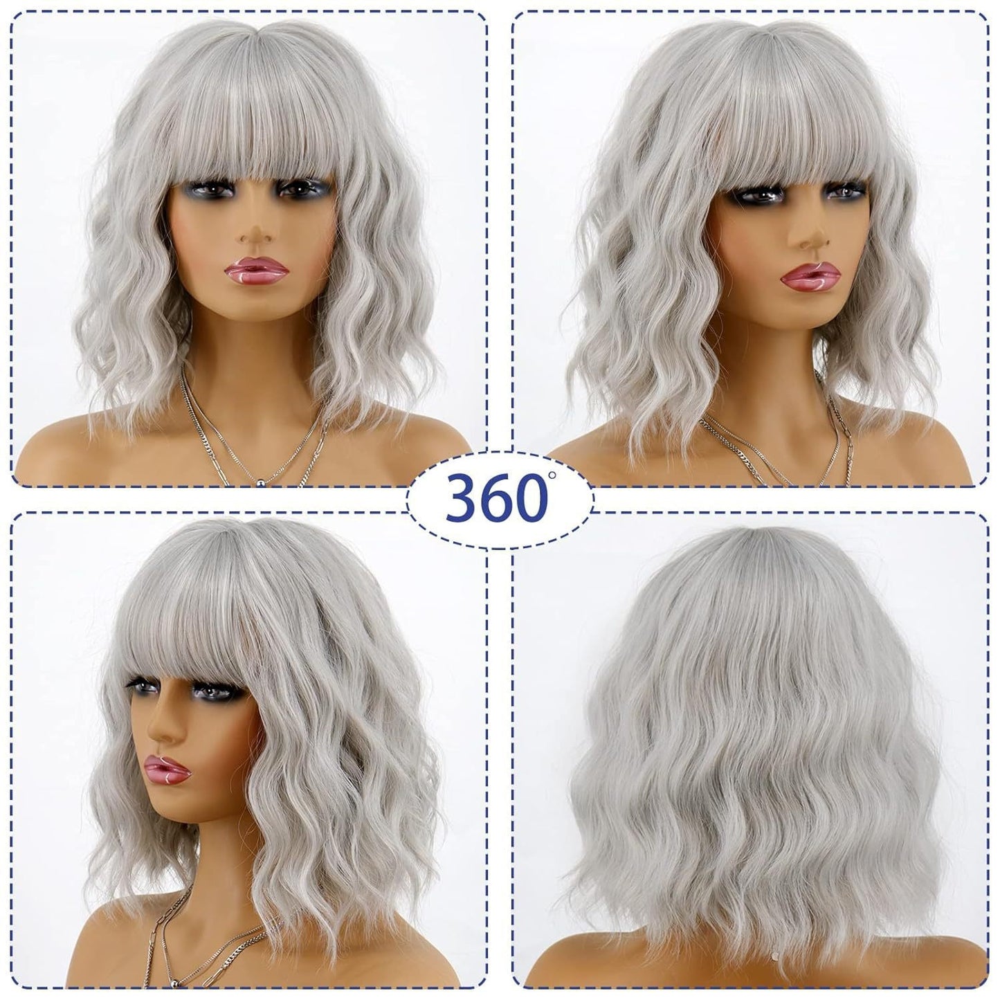Gradient Gold Figure-eight Bangs With Big Waves