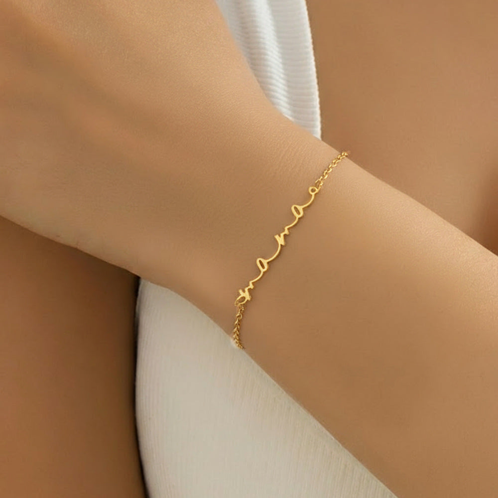 Letter Pendant Bracelet Sophisticated And Versatile Jewelry