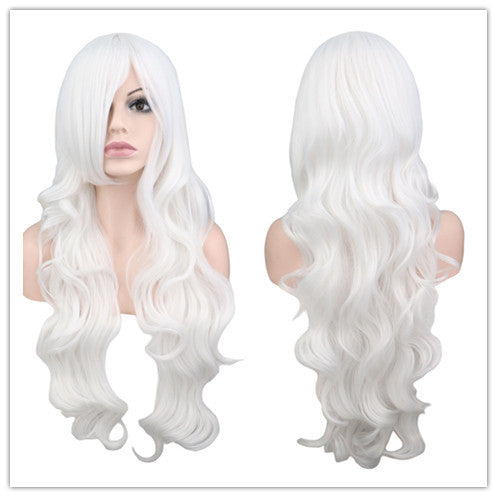 Mermaid Anime Cosplay Wig Dark Red Long Curly Hair