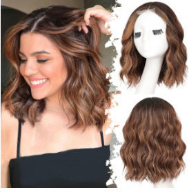 Gradient Gold Figure-eight Bangs With Big Waves