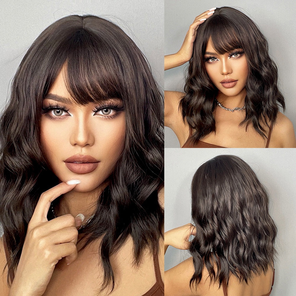 Gradient Gold Figure-eight Bangs With Big Waves