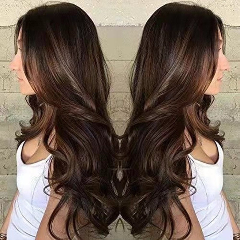 Gradient Gold Figure-eight Bangs With Big Waves