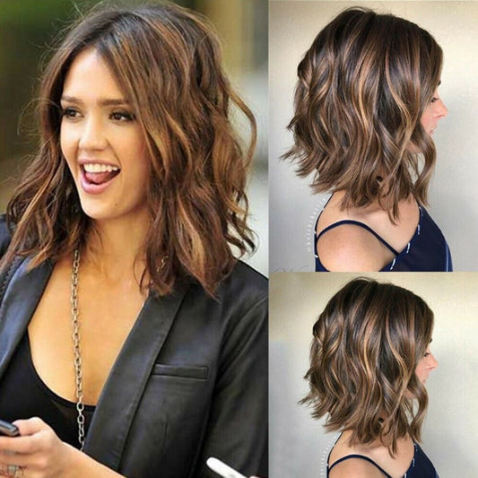 Gradient Gold Figure-eight Bangs With Big Waves