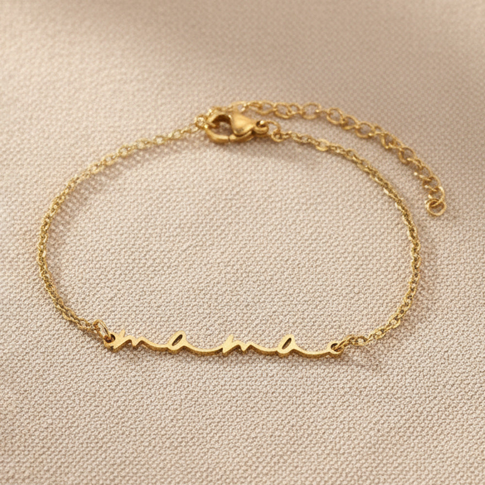 Letter Pendant Bracelet Sophisticated And Versatile Jewelry